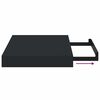 vidaXL Raft de perete suspendat, negru, 23x23,5x3,8 cm, MDF
