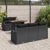 vidaXL Set de canapele pentru grădină 6 pcs Negru Rattan poli