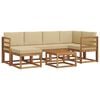 vidaXL Set de canapele de exterior 7 buc. Natural și Bej