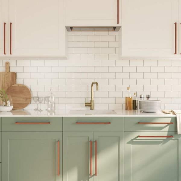 vidaXL M&acirc;nere de dulap, 20 buc., bronz, 320 mm, oțel inoxidabil