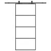 vidaXL Ușă glisantă cu set de feronerie neagră 90x205 cm Sticlă ESG