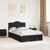vidaXL Cadru de pat cu headboard Negru 120 x 200 cm Lemn compozit