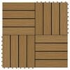 vidaXL Plăci pentru Deck 11 pcs Lemn de tec 30 x 30 cm Lemn compozit