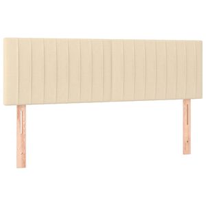 vidaXL Tăblii de pat, crem, 144x5x78/88 cm, textil