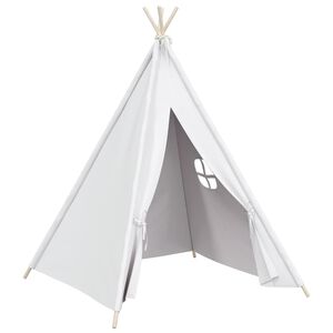 vidaXL Cort de copii teepee cu geantă piersică, alb, 120x120x150 cm,