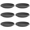 vidaXL Tavă rotundă pentru flori 6 pcs Negru &Oslash; 14 x 2 cm Plastic