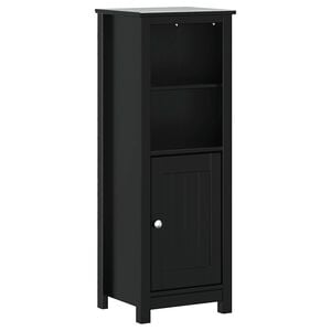 vidaXL Dulap de baie BERG, negru, 40x34x110 cm, lemn masiv de pin