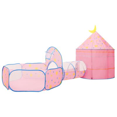 vidaXL Cort de joacă pentru copii, roz, 301x120x128 cm