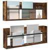 vidaXL Raft pentru reviste 2 pcs Stejar fumuriu 80 x 12 x 30 cm