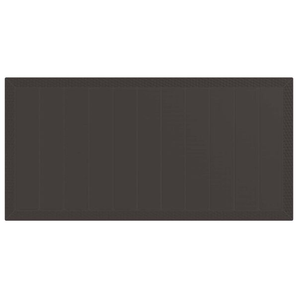 vidaXL Set de masă pentru grădină 7 pcs Maro Polipropilenă