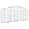 vidaXL Coșuri gabion arcuite 13 buc, 200x30x80/100cm, fier galvanizat