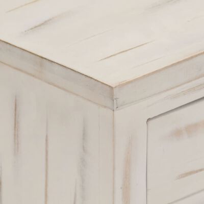 vidaXL Noptieră, alb, 40x30x50 cm, lemn masiv de mango