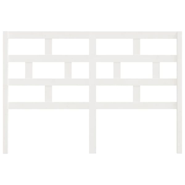 vidaXL Tăblie de pat, alb, 141x4x100 cm, lemn masiv de pin