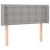 vidaXL Tăblie de pat cu aripioare gri deschis 83x16x78/88 cm textil