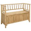 vidaXL Bancă de grădină cu șemineu 110 x 47 x 80 cm Bambus natural