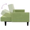 vidaXL Canapea extensibilă cu 2 locuri, verde deschis, catifea
