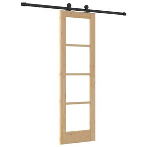 vidaXL Ușă glisantă ORKDAL 61 x 198,5 cm Lemn masiv de pin și sticlă