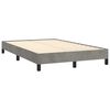 vidaXL Pat box spring cu saltea, gri deschis, 120x190 cm, catifea