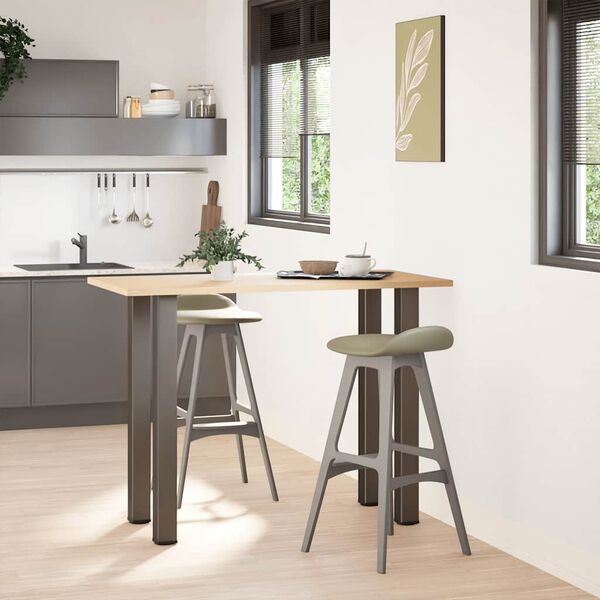 vidaXL Picioare de masă de bar, 4 buc., oțel natural, 90-92 cm