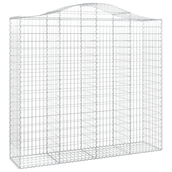 vidaXL Coșuri gabion arcuite 9 buc, 200x50x180/200 cm, fier galvanizat