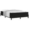 vidaXL Pat cu arcuri cu saltea Negru 140 x 200 cm țesătură