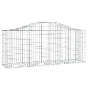 vidaXL Coș gabion arcuit 200x50x80/100 cm fier galvanizat