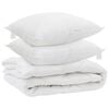 vidaXL Duvet pentru toate sezoanele cu pernă 3 pcs Alb Microfibră