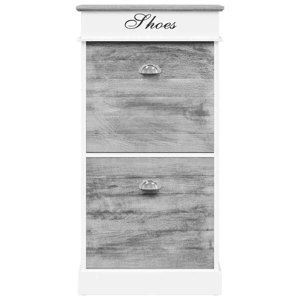 vidaXL Pantofar, gri, 50x28x98 cm, lemn de paulownia