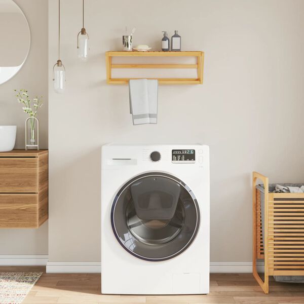 vidaXL Raft de prosoape pentru perete, 60x25x20 cm, bambus