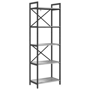 vidaXL Raft pentru cărți 5 niveluri 56 x 34 x 171 cm Lemn prelucrat