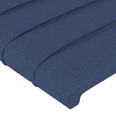 vidaXL Tăblie de pat, albastru, 80x5x78/88 cm, textil