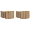 vidaXL Dulap de noapte suspendat 2 pcs Stejar Artizanal Lemn prelucrat