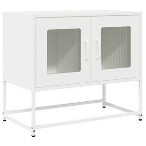 vidaXL Dulap TV, alb, 68x39x60,5 cm, oțel laminat la rece