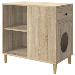 vidaXL Casa pentru pisici Sonoma 72 x 42.5 x 70 cm Lemn compozit