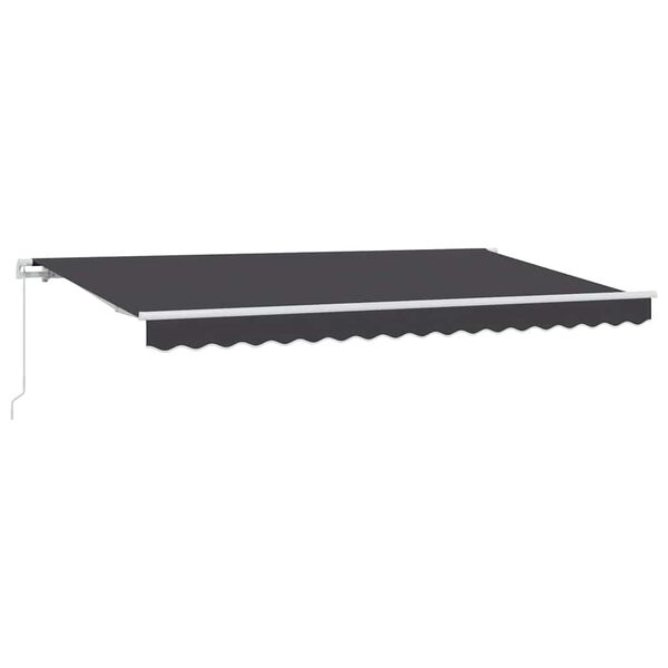 vidaXL Cortina Retractabilă Manual Antracit 350 x 200 cm țesătură