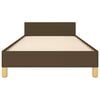 vidaXL Cadru de pat fără saltea, maro &icirc;nchis, 90x190 cm, textil