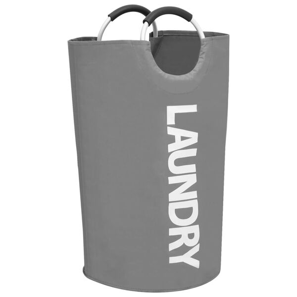 vidaXL Coș de sortare rufe, gri