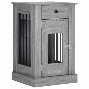 vidaXL Mobilă pentru cușcă de c&acirc;ine Sonoma gri 50 x 47,5 x 80 cm