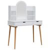 vidaXL Set de Dressing FAUSKE 4 buc. Alb 100 x 50 x 143 cm