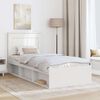 vidaXL Cadru de pat cu headboard Alb 90 x 190 cm Lemn de pin masiv