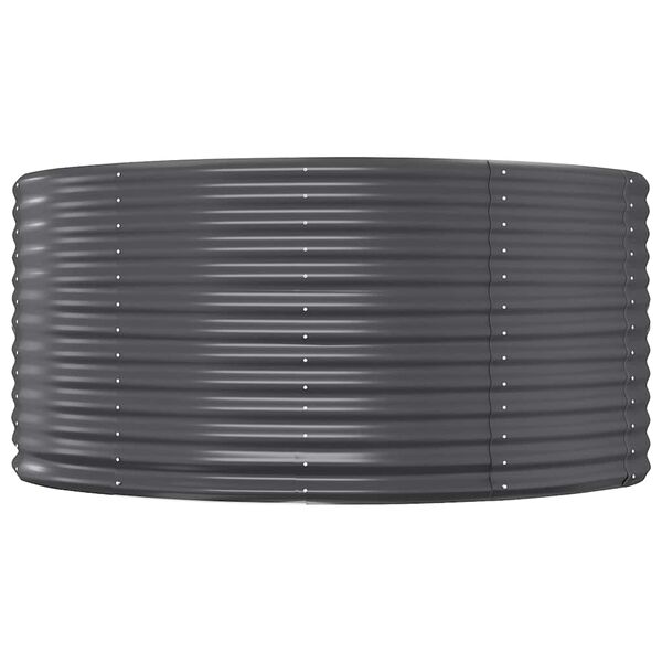 vidaXL Pat de grădină &icirc;nălțat, antracit, 212x140x68 cm, oțel galvanizat