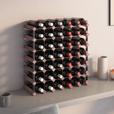 vidaXL Suport sticle de vin, 42 sticle, maro, lemn masiv de pin