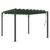 vidaXL Gazebo cu acoperiș mobil Verde 3 x 3 x 2,14 m