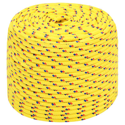 vidaXL Frânghie de barcă, galben, 10 mm, 250 m, polipropilenă