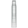 vidaXL Coșuri gabion arcuite 5 buc, 400x30x140/160 cm, fier galvanizat