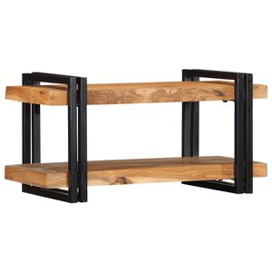 vidaXL Raft de perete 70x33x35 cm din lemn masiv de salc&acirc;m