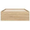 vidaXL Cadru de pat cu sertare stejar sonoma 100x200 cm lemn prelucrat