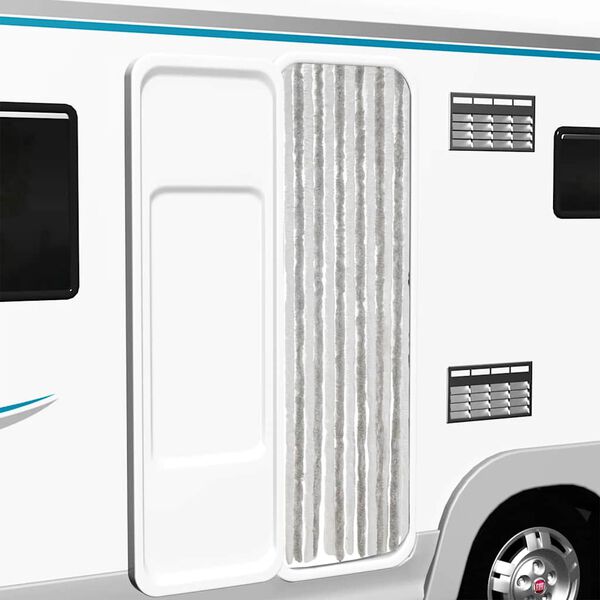 vidaXL Perdea pentru insecte, gri deschis și alb, 56x185 cm, chenille