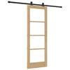 vidaXL Ușă glisantă ORKDAL Natural și Negru 73,5 x 198,5 cm
