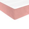 vidaXL Pat box spring cu saltea, roz, 200x200 cm, catifea